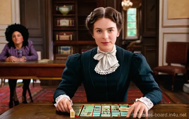 보드게임 비하인드 스토리 - **Prompt:** "A historically accurate depiction of Elizabeth Magie, a dignified woman in early 20th-c...