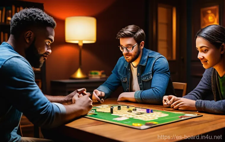 보드게임 기술 트렌드 - **Immersive Board Game Night with Companion App:** A diverse group of 3-4 adult friends (ages 20s-30...