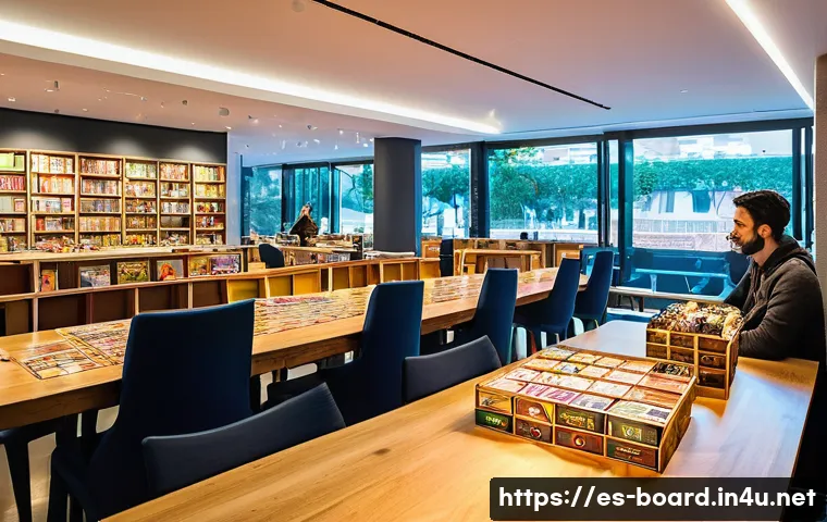 보드게임 학원 운영 - **Prompt:** A warm and inviting interior view of a modern board game academy in a bustling city in S...